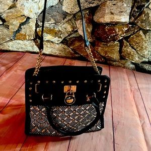NX/XN black shoulder bag with rhinestone details. Used but like new.